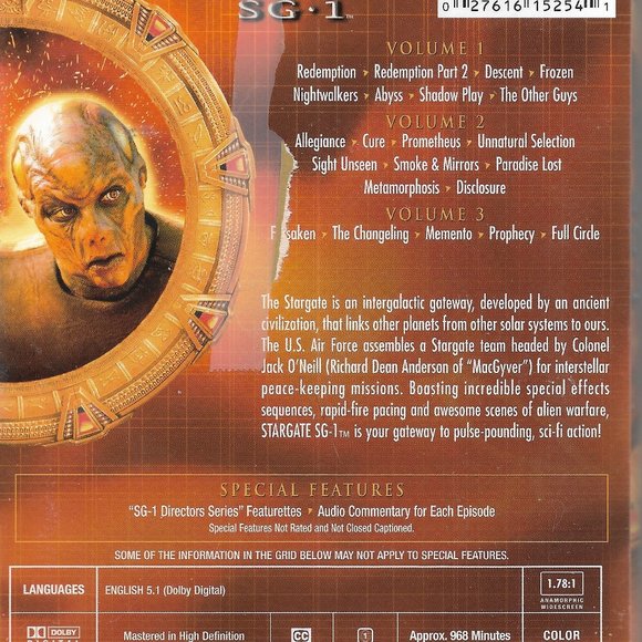 Stargate SG-1 Complete Sixth Season DVD Set Richard Dean Anderson NEW & Sealed - Picture 2 of 2